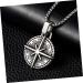 CHILDWEET 1pc Compass Necklace Mens Necklace Mens Pendants Vintage Star Necklace Man Stainless Steel Jewelry - Buy Online on SooperMarket.com