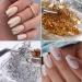 Gzmayuen Leaf Gold Nail Art Glitter Foil Flakes for Nail Decoration | 2 Boxes Golden Aluminum Foil Seedlettes - Buy Online on SooperMarket.com
