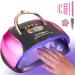 256W UV LED Nail Lamp for Gel Nails - Professional Salon Curing Light with 4 Timer Settings and Dual Light Beads - Includes 6 Free Gifts - Buy Online on SooperMarket.com