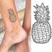 Dopetattoo Pineapple Hawaiian Temporary Tattoos - 6 Sheets for Men and Women | Neck, Arm, Chest Fake Tattoos - Buy Online on SooperMarket.com