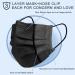 Trasign Black Disposable Face Masks - 100 Pcs | 3-Ply Earloop Mouth Cover | Breathable & Comfortable - Buy Online on SooperMarket.com