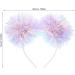 minkissy Foil Strips Pom Pom Headband Tinsel Pompom Ball Head Bopper Fluffy Ball Hair Loop Cosplay Hair Accessories for Christmass New Year Birthday Party Favors Purple - Buy Online on SooperMarket.com
