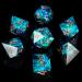 Sharp Edge DND Dice Set Handmade 7 Accessories Dice for Dungeons and Dragons TTRPG Games, Multi-Sided RPG Polyhedral Resin Sharp Edge Dice Roleplaying Games Shadowrun Pathfinder MTG(Blue Dark)
