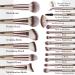 18 PCS Professional Makeup Brush Set - Travel Kabuki Face Powder & Eye Shadow Brushes with Case - Champagne - Buy Online on SooperMarket.com