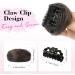 REECHO 2 PCS Mini Claw Clip in Messy & Cat Ears Hair Bun Extensions Wig Accessory Updo Hairpieces for Women Girls (Pack of 2-3" Straight Dark Brown with Copper Highlights) Pack of 2 - 3" Straight Dark Brown with Copper Highlights - Buy Online on SooperMarket.com