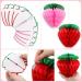 KAYNO 16 Pieces 6 Inch Strawberry Honeycomb Ball Tissue Paper Strawberry Ball Paper Strawberry Decoration for Strawberry Themed Birthday Party (Pink Red) - Buy Online on SooperMarket.com
