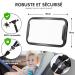 Vinabo Baby Car Mirror | Frost-Proof & 360 Adjustable | Essential Rear Seat Safety for All Headrests - Buy Online on SooperMarket.com