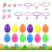 Kirdume Easter Eggs Prefilled With Bracelets - Prefilled Bright Easter Eggs with Bracelets - Easter Basket Stuffers Easter Party Favours for Girls Kids Children Boys Sh-08 - Buy Online on SooperMarket.com