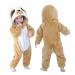 Doladola Baby Boys Girls Cartoon Animal Hooded Onesies Infant Pajamas Romper 6-12 Months Sloth