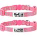Tagme 2er-Pack Cat neck band with name and address shield reflective cat neck band with safety clasp and bell for kittens pink 15-20 cm pink