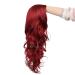 Tseses Red Long Curly Wavy Wig for Women - Cosplay & Halloween Synthetic Fiber - Buy Online on SooperMarket.com