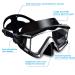Adult Pano 3 Window Scuba Diving Mask - Anti-Fog Swim Goggles with Nose Cover | Tempered Glass Snorkel Dive Mask for Snorkeling, Freediving, Swimming - Black - Buy Online on SooperMarket.com