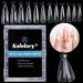 Kalolary 120Pcs clear dual nail system form MOOLD ACYLL stiletto nail extension tips nail art manicure tools 12 sizes with scale