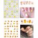 16 Sheets 3D Nail Stickers with Tweezer - Self-Adhesive Floral Nail Decals for Women Kids & Girls | Stylish Manicure Accessories - Buy Online on SooperMarket.com