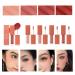 Gireatick 4 Colors Liquid Cream Blush Set  Velvet Mousse Texture Blush for Cheeks Eyes Lips  Natural Looking Lightweight Waterproof Easy Blending Liquid Blush for Woman Girls