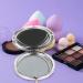 KALLORY Mini Rhinestone Compact Mirror - Double-Sided Hand Held Makeup Vanity Mirror for Women and Girls - Small Purse Mirror with Magnification - Silver - Buy Online on SooperMarket.com