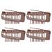 4 Pack Hair Extension Clamps - Metal Wigs Snap Clinging Brackets for Women - 10 Teeth Brown Combo - Buy Online on SooperMarket.com
