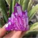Beautiful Purple Flame Aura Stone Quartz Crystal Cluster Specimen Home Decoration Full of Texture - Buy Online on SooperMarket.com
