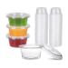 Disposable Plastic Portion Cups With Lids  Souffle Cups  Jello Shot Cups  Meal Prep Containers 200 Sets - 2 oz. - Buy Online on SooperMarket.com