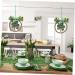 Abaodam 2pcs Shamrock Wooden Sign Hanging Front Door Wreaths Irish Party Wood St. Patrick's Day Pendants - Buy Online on SooperMarket.com