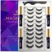 Magnetic Eyelashes with Eyeliner Kit - DUOERLA Magnetic Lashes Set Natural Look - 4 Tubes Magnetic Eyeliner and Lashes Kit, 10 Pairs Reusable 3D 5D False Eyelashes Easy to Use. (KIT S:short magnetic eyelashes)