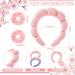 Retrowavy 6 Pcs Spa Headband for Women - Puffy Sponge Terry Cloth Makeup Headband - Skincare Hair Accessories (Pink Purple) - Buy Online on SooperMarket.com