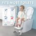 Potty Training Seat with Step Stool Ladder - Gentle Monster Toddler Toilet for Boys Girls - Foldable & Comfortable Chair with Anti-Slip Pad (Grey) - Buy Online on SooperMarket.com