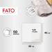 Buy Fato Dry Paper Napkins - Airlaid Textile Effect Pack of 50 40x40 Folded in 4 Botanic Dust Design - International Shipping Available - Buy Online on SooperMarket.com