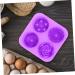 MAGICLULU 1pc Handmade Soap Mold Flower Fondant Cake Molds DIY Muffin Tool Silicone Biscuits Rose Candy Cookie Cake Flower Casting Molds Resin Mold Silica Gel Flower Model Purple Round 3X16.6X16.6CM - Buy Online on SooperMarket.com