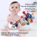 BPA Free Baby Teething Ball Rattle Toy for 3-18 Month Olds - Navy Blue | Grasping & Teething Relief Activities - Buy Online on SooperMarket.com