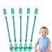 Vicloon Baby Dummy Clips 5 Pcs Dummy Clips for Baby Spring Dummy Clip Boys Girls Soother Pacifier Chain Holder Clips BPA Free Baby Dummy Chain for Teether Toy or Soothie (Green)