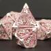 Metal Hollow Dragon Dice Set with Box - Custom RPG Dungeons and Dragons D&D Polyhedral Dice in Purple and Pink - Buy Online on SooperMarket.com