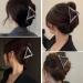 Elegant Gunmetal Triangle Metal Hair Clip for Women and Girls - Strong Hold for Daily Wear and Party - Fashionable and Versatile (Gunmetal) - Buy Online on SooperMarket.com
