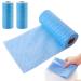 3 Rolls Kitchen Cloth 150 Sheets Disposable Dish Cloths Cleaning Cloths All Purpose Dish Cloths Non Woven Blue Cloths Wash for Kitchen Bathroom Window Glass