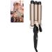 KUIKUI Triple Pipe Hair Curling Iron Wand - Fast Heating Adjustable Temperature for Healthy Styling | International Shipping Available - Buy Online on SooperMarket.com