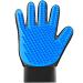 KENNELS & KATS Pet Grooming Glove | Pet Brush Glove | Premium De-shedding Glove for Easy Mess-free Grooming with 260 Tips | Grooming Mitt For Dogs Cats Rabbits & Horses with Long/Short/Curly Hair Single - One Size Fits All Blue