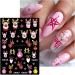 JMEOWIO 10 Sheets Christmas Pink Nail Art Stickers Decals Self-Adhesive Snowflake Winter Holiday Cute Elk Nail Supplies Nail Art Design Decoration Accessories - Buy Online on SooperMarket.com