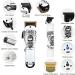 BESTBOMG Cordless Hair Clippers & Trimmer Set - T-Blade, Ceramic Blade, Rechargeable, 10 Guide Combs - Ideal for Men, Fathers, Husbands, Boyfriends - 2p-white - Buy Online on SooperMarket.com