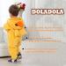 Doladola Unisex Baby Toddler Romper Jumpsuit | Hooded Cartoon Sleepsuit | 24-30 Months | Yellow Duck Design - Buy Online on SooperMarket.com