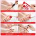 JSRQT 12 Sheets Full Toe Nail Stickers Solid Colors Toe Nail Polish Stickers Red Purple Brown Gel Nail Stickers with Nail File Full Toe Nail Wraps DIY Nail Decor Art Toenails Stickers for Women Girls - Buy Online on SooperMarket.com