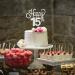 LINGTEER Happy 15th Birthday Silver Rhinestone Cake Topper - Cheers to 15th Birthday Party Decorations - Buy Online on SooperMarket.com