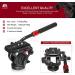 V6 Professional Video Fluid Head Mount for DSLR Cameras & Camcorders - Max Load 17lbs/8kg - Buy Online on SooperMarket.com