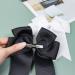 2 Pack 6 inch Bow Hair Clips Large Hair Bow Hair Barrette Clips for Women Girls Black Hair Bows(Black White) - Buy Online on SooperMarket.com