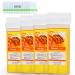 Roll On Wax, Honey Hair Removal Wax Cartridge, Depilatory Wax Roller Refill, Hair Removal Wax Roller, Wax Cartridge Refill for Body Waxing, Leg and Arms (4 Pack)