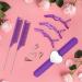 17-Piece Coldairsoap Hair Parting Tools Set with Ring Combs and Clips - Purple - Buy Online on SooperMarket.com