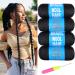 RuiYok 4Pcs Natural Black Brazilian Wool Hair for Braids Acrylic Hand Knitting Yarn for Hair Braiding Hair Extension Crochet Braid Senegalese Twisting Jumbo Braids Faux Locs(1B) 4Roll 1B
