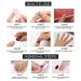 24Pcs Long Coffin Glossy Green Press on Nails with Rose Gold Foil - Full Cover Extra Long Fake Nails for Women (Style 9) - Buy Online on SooperMarket.com