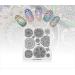 4pcs Nail Art Stamping Plates - Geometric Texture Wreath Pattern Templates for DIY Nail Design | International Shipping Available - Buy Online on SooperMarket.com
