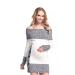 HAPPY MAMA Women's Maternity Bardot Knitted Jumper Dress Pullover Sweater. 913p 16-18 White