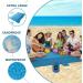 WELLAX Beach Blanket 9x10 Ft - Waterproof, Sandproof, Lightweight Mat for 8 Persons - Quick Drying, Durable, 8 Pockets, 4 Stakes - Great for Picnic, Camping, Travel - Blue - Buy Online on SooperMarket.com